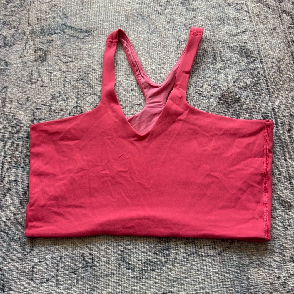 Lululemon reversible bra size S/M. Lipstick pink.